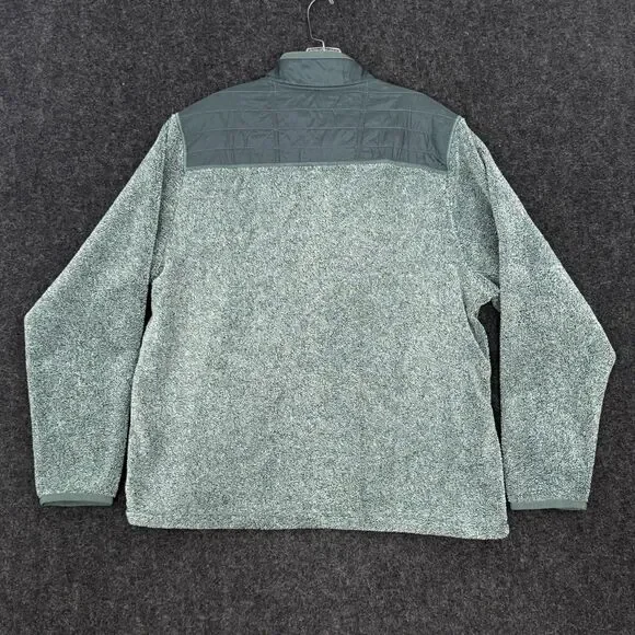 Tommy Bahama Cascade Cozy Sweater Men's Large Green Half Zip Fleece Pullover